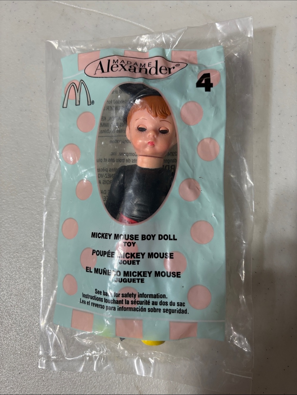 Madame Alexander Mickey Mouse Boy Doll in Pink & Light Blue Polka Dot Packaging